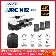 Jjrc x12 aurora 5g wifi fpv motor sem escova 4k hd câmera gps modo duplo posicionamento dobrável rc zangão quadcopter rtf vs ex4