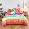 XULE Bedding Set Soft Sanding Thick Pure Cotton Quilt Cover Sheet Quilt Cover Big/small Fashion Boy and Girl Cute Cartoon Print