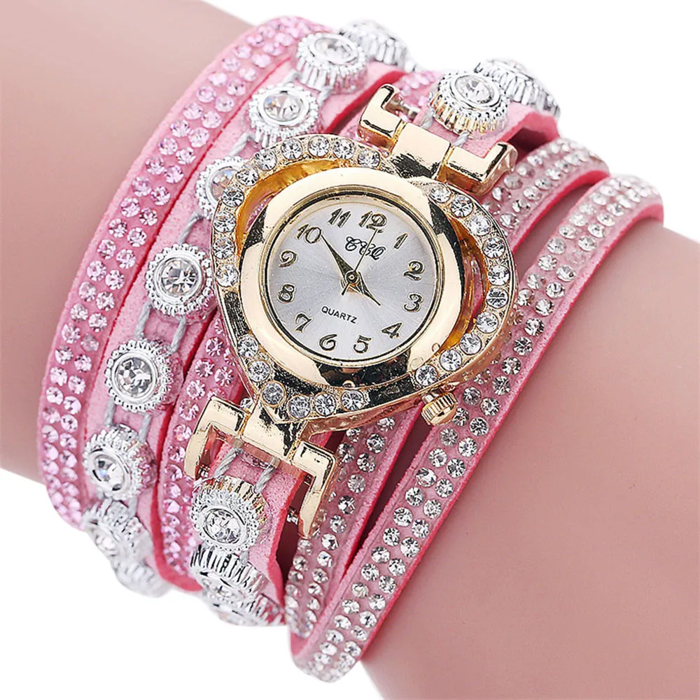 Женские часы в стиле ретро, бархатные часы с бриллиантами, женские часы-браслет, Кристальный циферблат, аналоговые кварцевые часы, часы женские, relogio 50 - Color: Color as shown