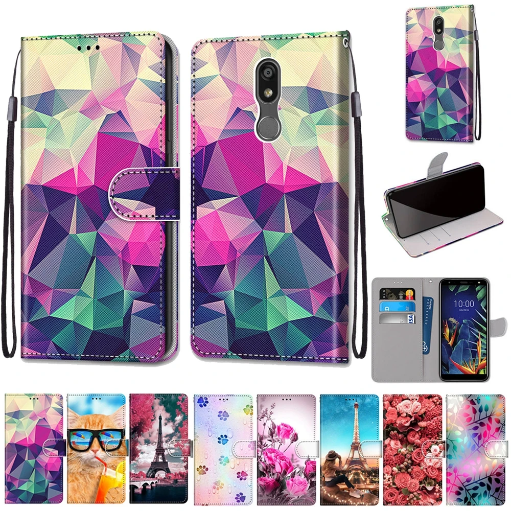 Чехол книжка для LG Q6 Q60 K50 Stylo 4 5 чехол V40 V50 X Power Роскошный бумажник магнитный