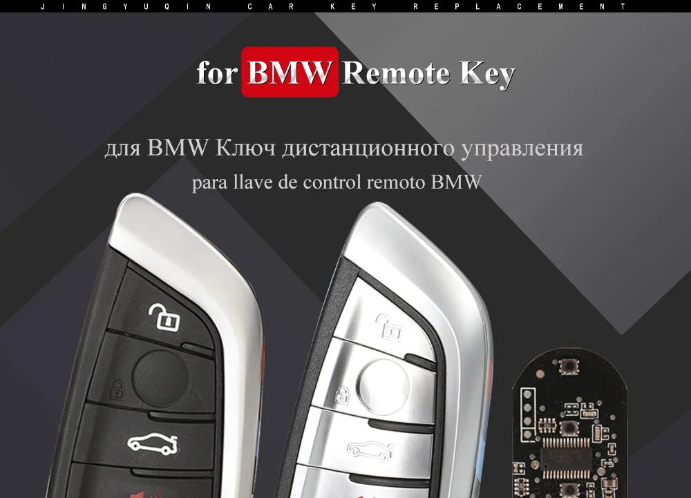 Keyforkess Smart 3/4 pulsanti 433MHz PCF7953P telecomando per auto Keyless Entry fob per BMW F FEM CAS4 CAS4 5 7 serie X5 X6 PCB nero - H943da94a1ddf4c4db310946921508f80r