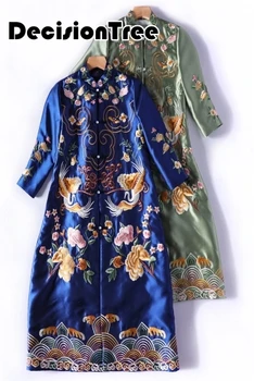 

2020 Chinese Dress hanfu women dress chinese brocade embroidered female retro elegant national traditional robe costume coat