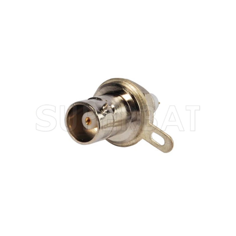 Superbat 10pcs Mini-BNC Panel Mount Female with Nut Bulkhead Solder up RF Coaxial Connector for Electronic Components
