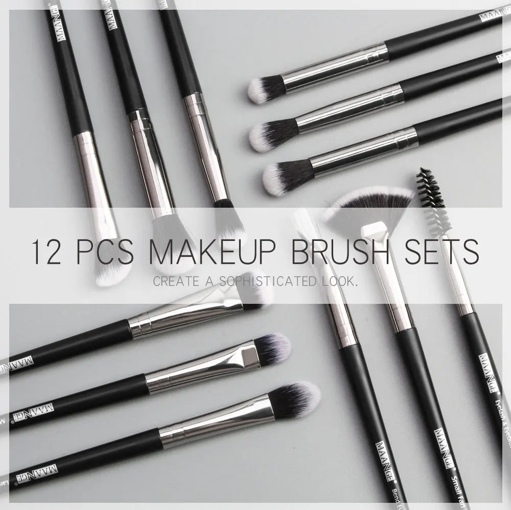 

MAANGE Makeup Brushes Set Eye Shadow Blending Eyeliner Eyelash Eyebrow Make Up Brushes Professional Eyeshadow Brush Drop Free