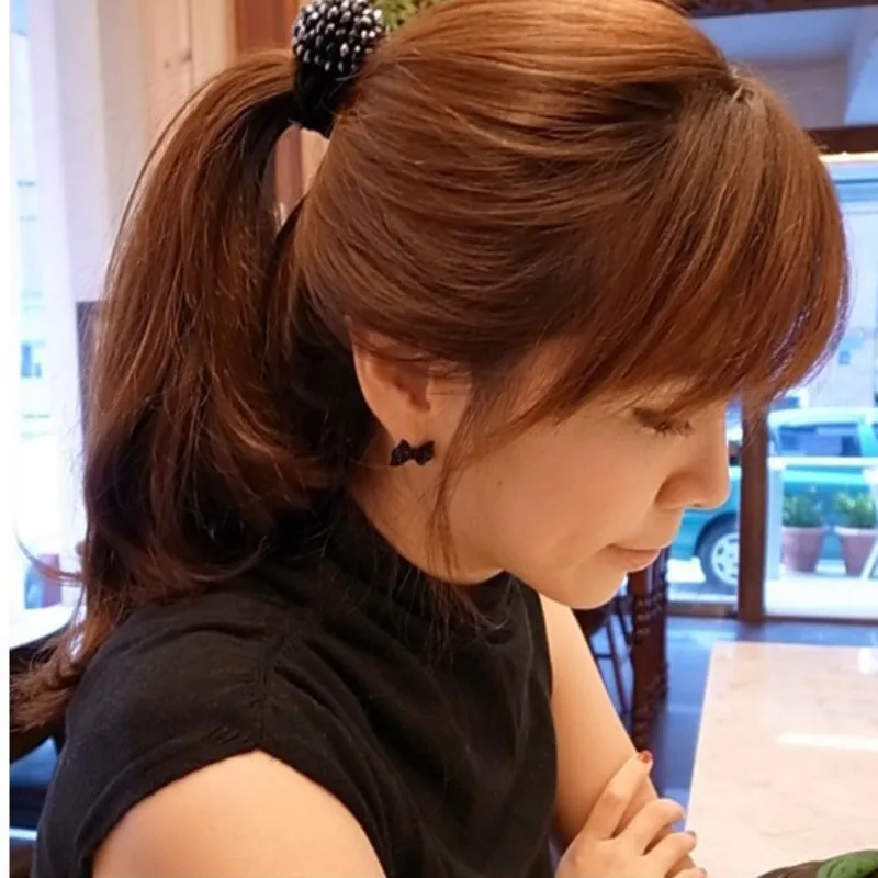 EC558 изысканный черный полный лук серьги темперамент дикий сладкий стиль