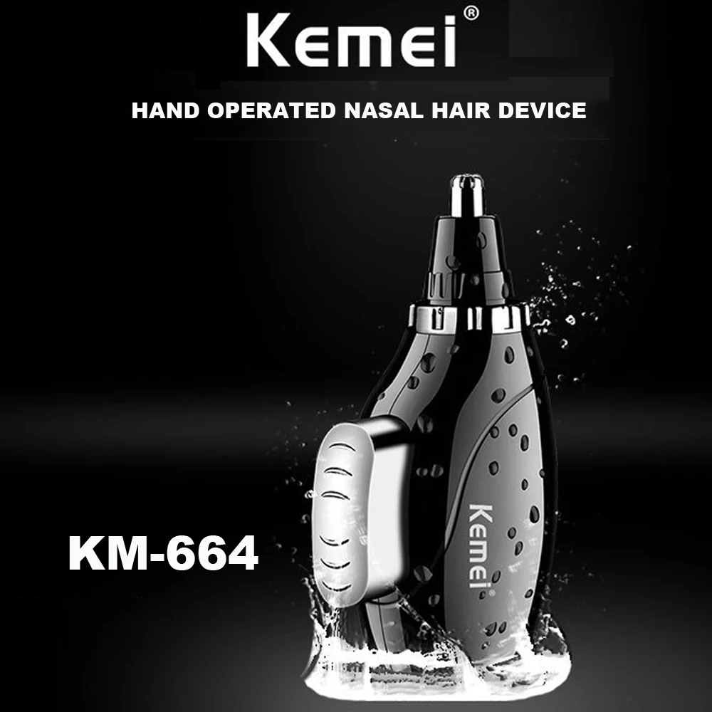 

Nose Trimmer Manual Mans Cutter Kemei Hair Device KM-664 Hand-operated Clipper Without Electricity Shaver