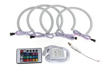 

a set Halo Ring Kit For BMW E46 Series LED Angel Eyes 2x131mm+2x146mm RGB marker non-projector high quality