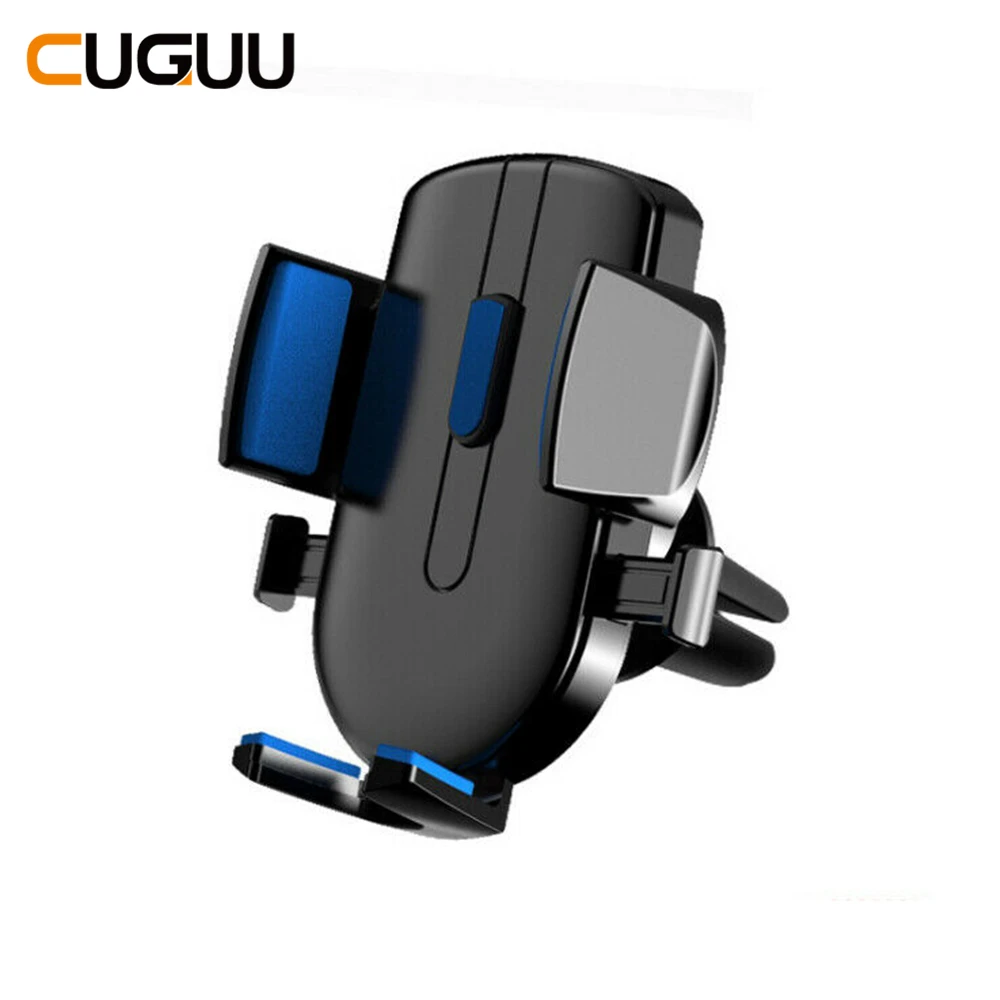 Гравитационный Автомобильный держатель для универсальной поддержки телефона в автомобиле, крепление на вентиляционное отверстие, без магнитной подставки, держатель для мобильного телефона для iPhone X - Цвет: Blue