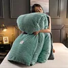 Milk Velvet Duvet Cover for Queen King Double Bed Green Coral Fleece Comforter Case Winter Warm Quilt Covers Bedding Bed Cover ► Photo 2/6