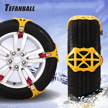 

Tefanball Winter Car Tyres Wheels Thickened Adjustable Anti-Skid Chains For Auto Suv Snow Road TPU Anti-Skid Chains Accessories
