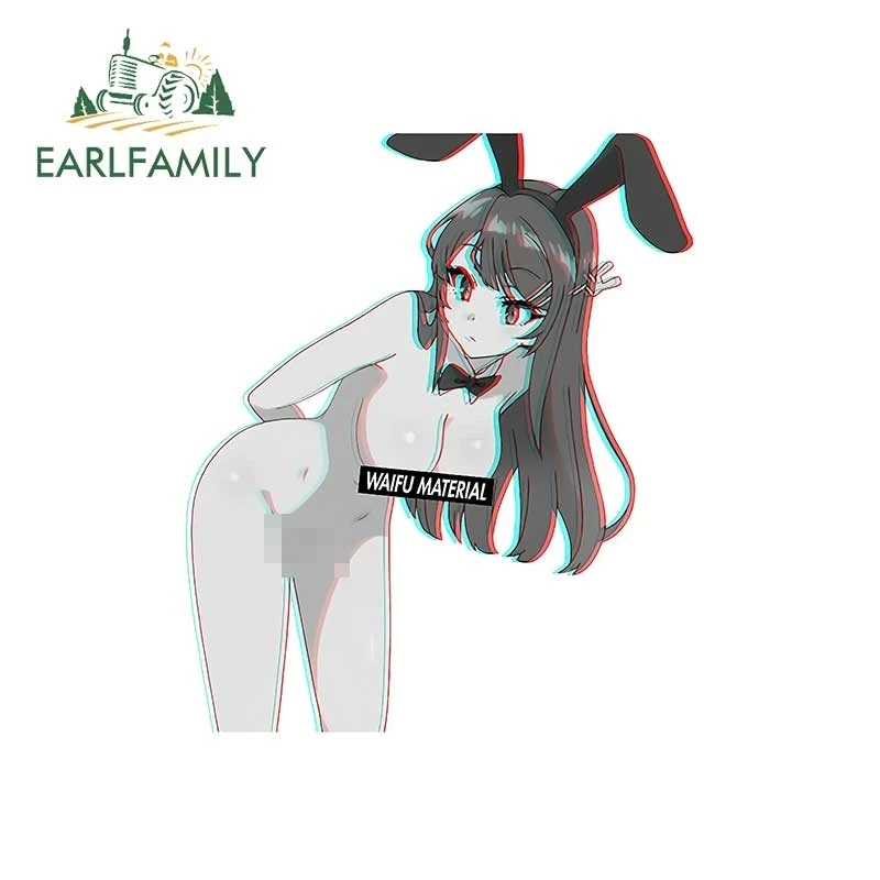 EARLFAMILY 13 см x 11 8 для Sakurajima Mai Waifu Автомобильная наклейка s Наклейка на доску серфинга