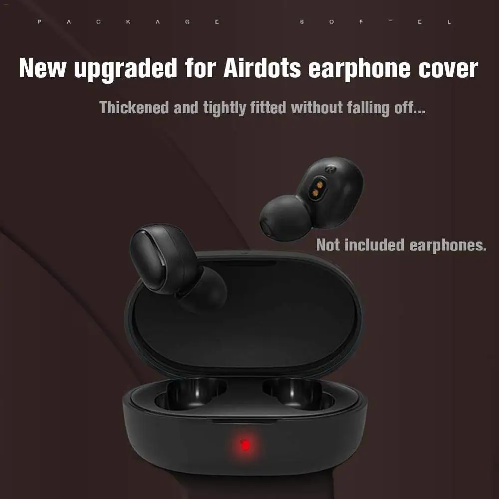 Чехол для наушников Xiaomi Mi Redmi Airdots силиконовый защитный чехол TWS Bluetooth наушники