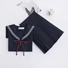 Large-Size S-5XL 8 Sizes Japanese JK Uniforms School Dresses For Girls Navy Blue Sailor Suit Jacket Middle School Uniforms Suits 4