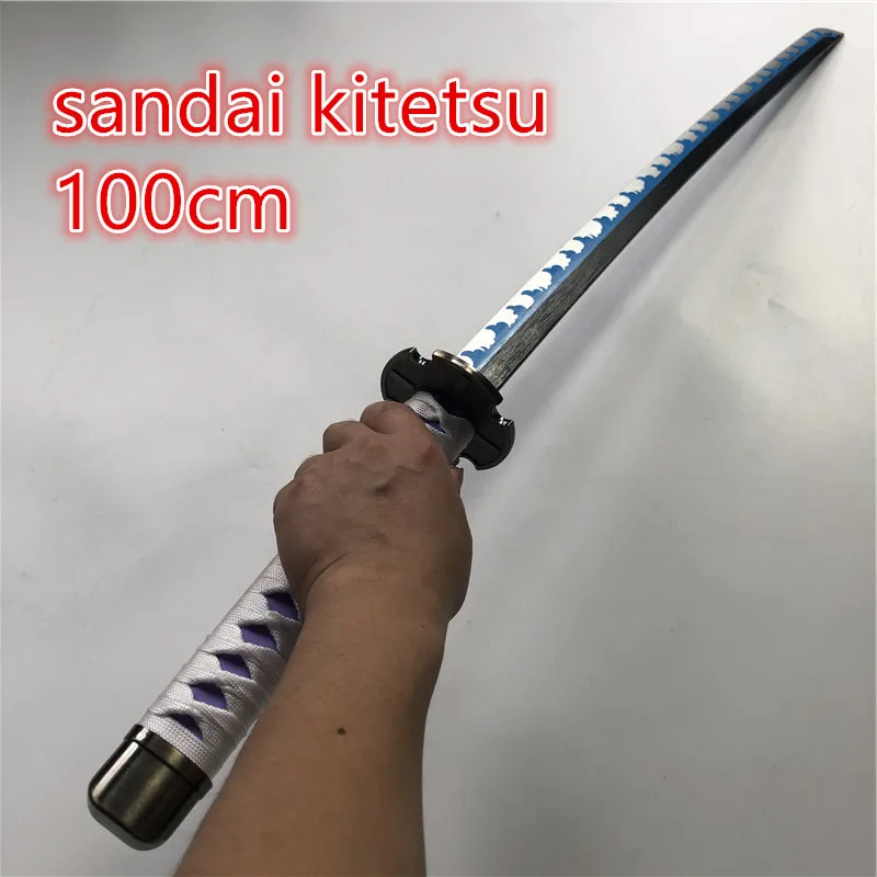 

1:1 Cosplay Kozuki Oden totsukanotsurugi sword Weapon Armed Katana Espada Wood Ninja Knife Samurai Sword Prop Toys 100cm
