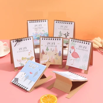 

2021 Mini Desk Calendar DIY Portable Desktop Calendars Daily Schedule Planner