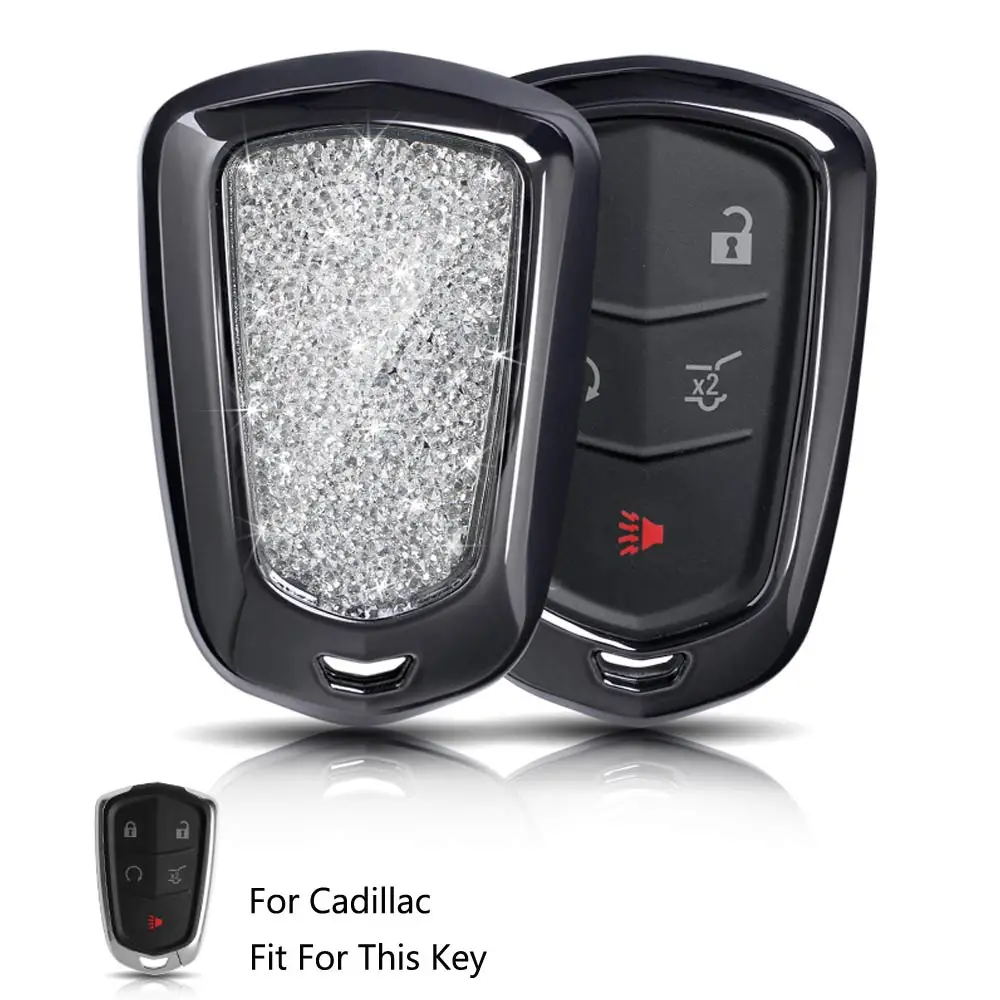 Автомобильный чехол для ключей для Cadillac Escalade ESV XTS ats, CTS SRX CT6 ATS-L XT5 DTS STS ELR CT5 XT6- Smart Fob чехол сумка для ключей - Название цвета: Option 2