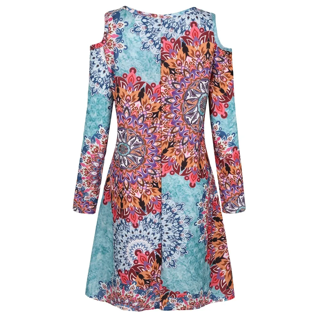 Топы для девочек; платье; женская мода; vestido; женское платье с длинным рукавом и цветочным принтом; повседневные женские комплекты с длинным рукавом