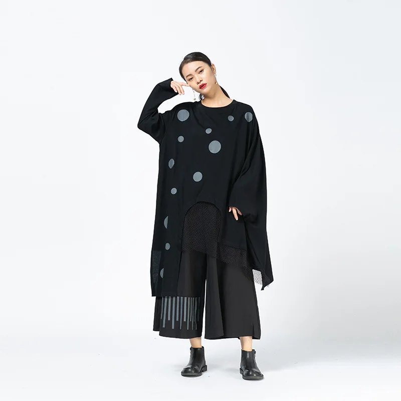 XITAO Trend Irregular Graphic T Shirts Plus Size