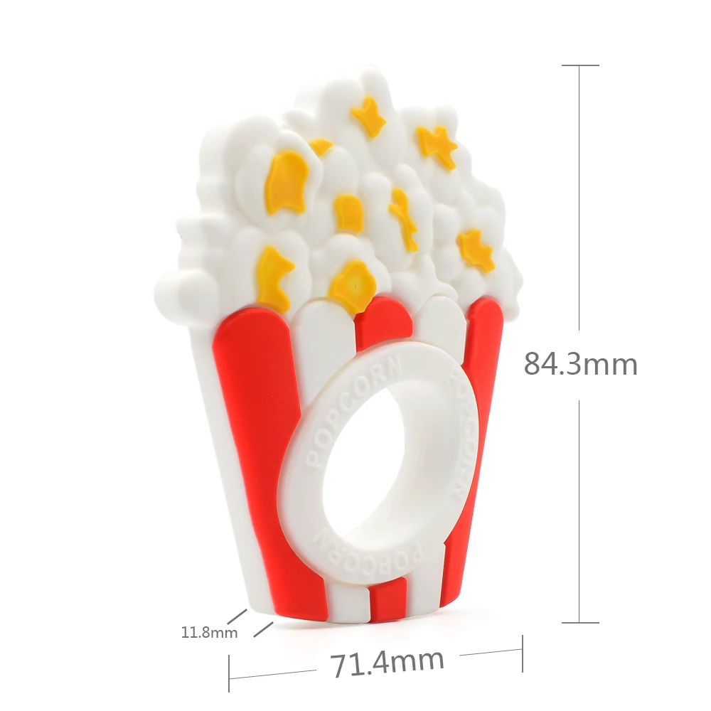 1 шт. силиконовый Прорезыватель для зубов Popcorn аксессуары ожерелья детские