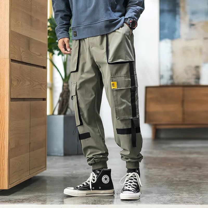 

Activity-2019 Autumn Japanese-style Casual Skinny Casual Long Pants Fashion Man Green