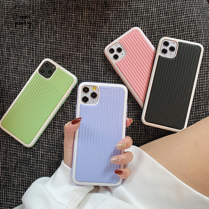 От Jenny простой сплошной цвет для iPhone 11 Pro x xr xs max 7 8 Plus рельефный защитный жесткий