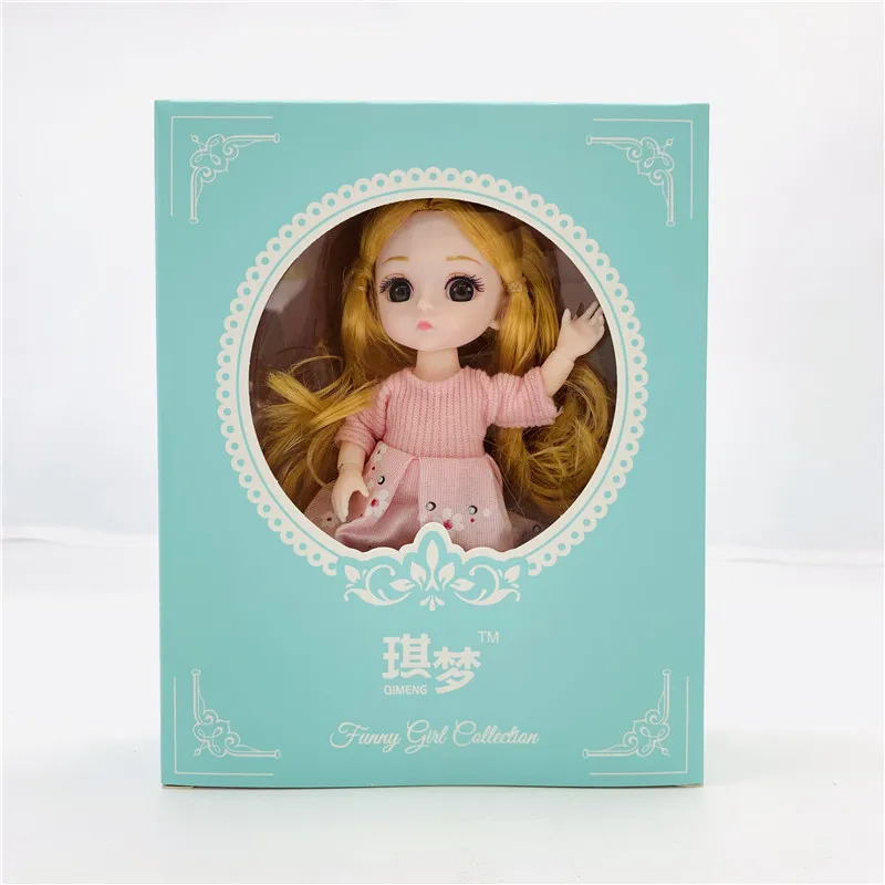 New 6Inch 13 Movable Joint BJD Doll 3D Big Eyes Dolls Baby Girl Dress Up Fashion Holiday Gift Toys for Girls |