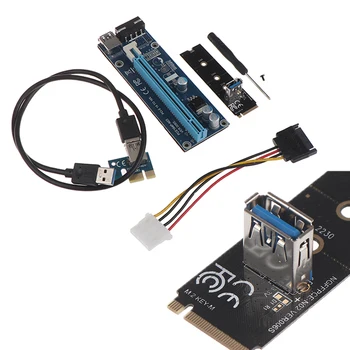 

NGFF M.2 to PCI-E X16 Slot Transfer Card VGA Extension Cable 4Pin 6Pin SATA