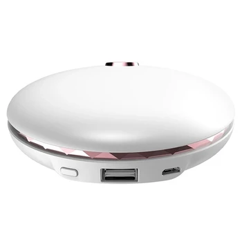 

Cosmetic Portable LED Makeup Mirror with Light Rechargeable Power Bank Hand Warmer Make-Up Folding Beauty Mirror