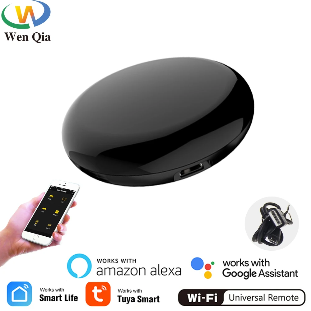 

Универсальный ИК-пульт дистанционного управления Alexa WiFi, умное Беспроводное управление через приложение Tuya, пульт инфракрасного излучения для ТВ-приставки/кондиционера/Google Home