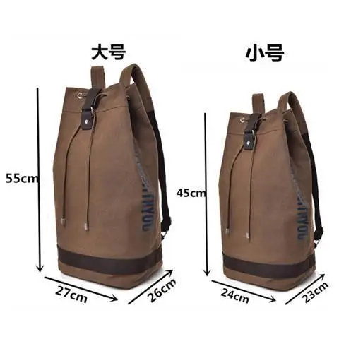 4 colors for choose Men's Fashion Military Tactical Canvas Backpack Multiple ways of using Big Army Bucket Bag bags size S/L
