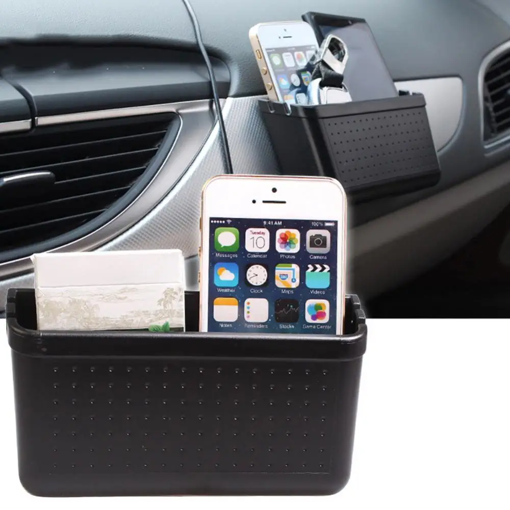 Universal Car Auto Dashboard Phone Holder Self Adhesive Storage Box Organizer