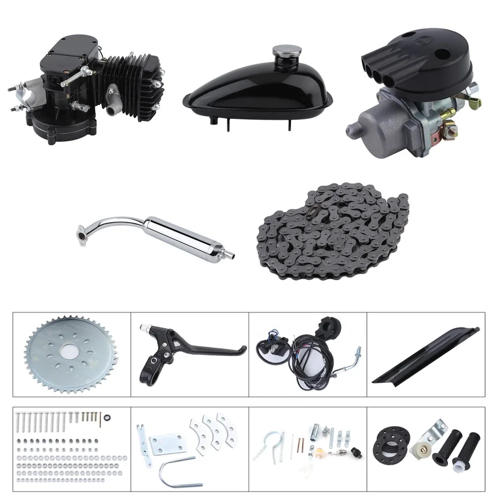 

Professional 80CC 2-Stroke Engine Motor Start Starter Pockets Mini Bike Scooter Two Stroke Bicycle Engine Kits