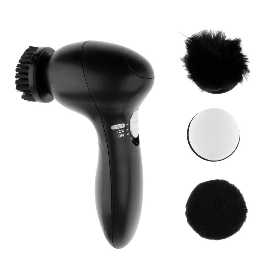 Electric Shoe Polisher Machine Cleaning Multi Brush Heads Shoe Shine Kit
