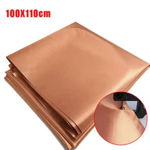 Pano antimagnético 1x100*110cm, proteção de cobre emf, bloqueio de tecido, radiação rfid, singal wi-fi emi emp