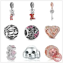 Новинка 2020, подвеска мышь с Микки и Минни, оригинальный браслет Pandora, серебро 925, ювелирное изделие, сделай сам, подарок для женщин(China)