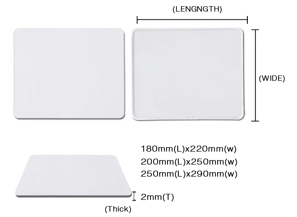 Высокоскоростной коврик для мыши Lemur размер для 180x220x2 мм и 250x290x2 мм маленький коврик для мыши