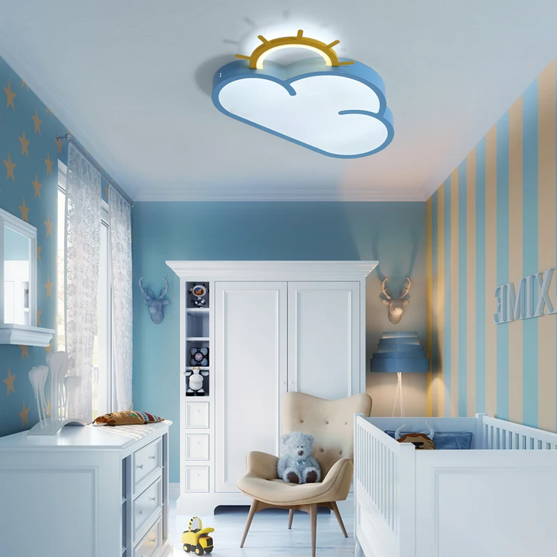 Светодиодный потолочный светильник-люстра с облаками, потолочный светильник для детей и детей, светильник для спальни, современная люстра для детей
