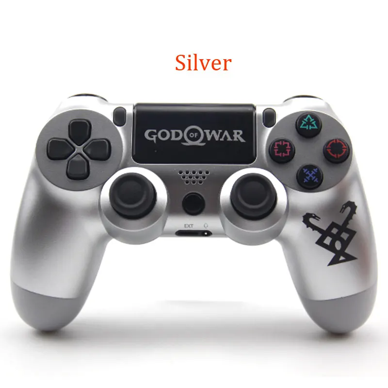 Godofwar Silver Беспроводной Bluetooth игровой контроллер для PS4 двойной шок вибрации джойстик геймпады для PS3 консоли для playstation 4 Замена - Цвет: Godofwar Silver