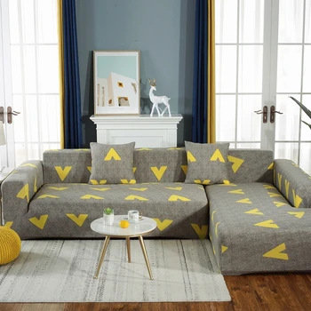 

Elastic Geometry Printing Sofa Cover Towel Furniture Protector Spandex Slip-resistant Removable Tight Wrap Slipcovers Sofa Cover