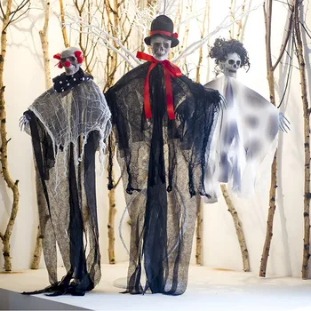 

Halloween Skull and Ghost Festival Cloth Art Simulation Skull and Ghost Hanging Bar Atmosphere Layout Projects Tools