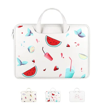 

Laptop Sleeve Bag for 2020 Macbook Dell HP Asus Acer Lenovo Notebook Pro Air 11 12 13 14 15.4 inch Print PU Leather Soft Cover