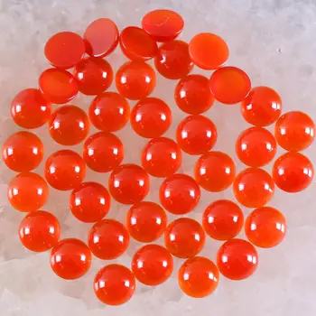 

10PCS Natural Red Carnelian Stone 10x4MM No Drilled Hole Round Cabochon CAB Bead for DIY Handcrafted Jewelry Making Ring K981