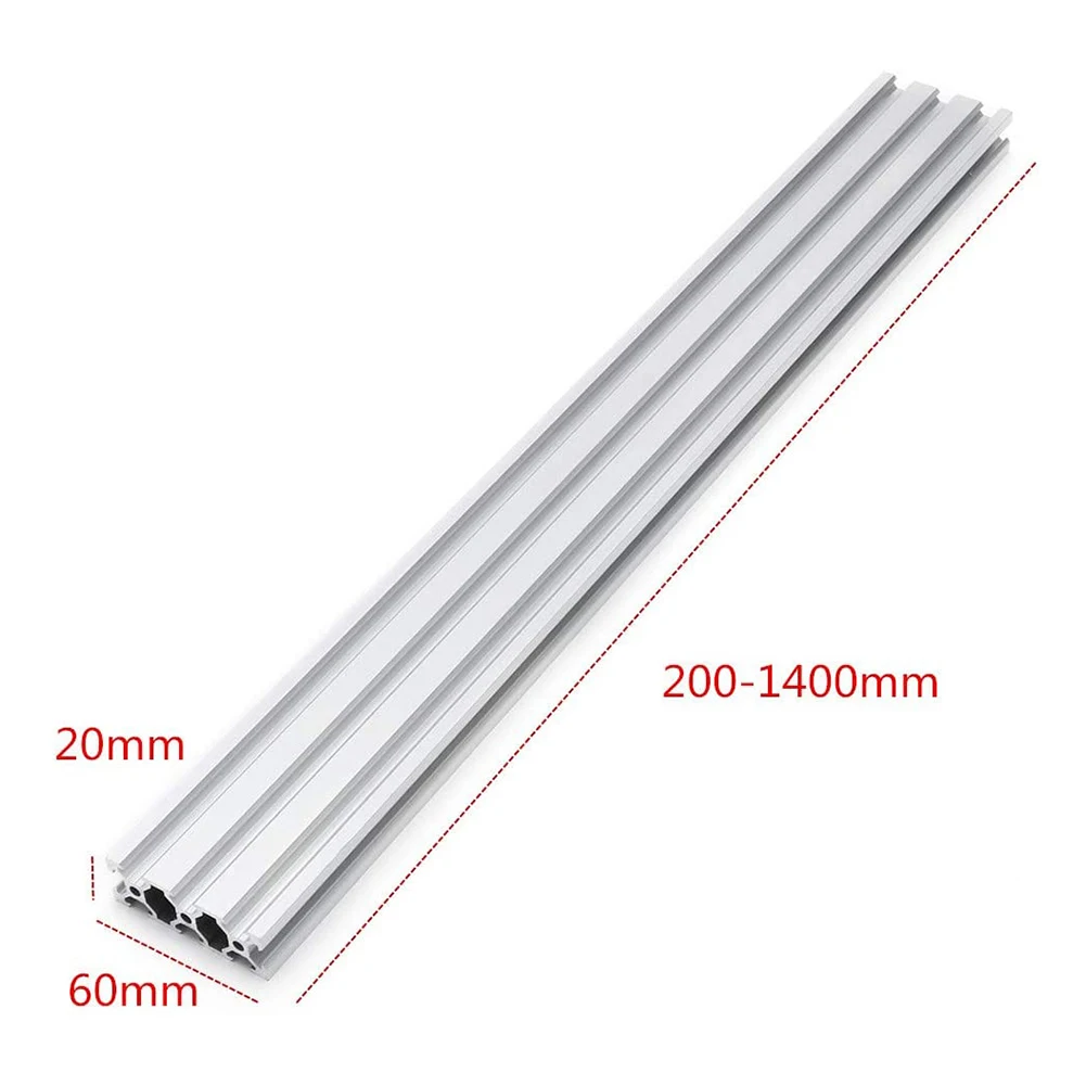 100-1200mm Length Aluminum Profile Extrusion Frame Black 2060 V-Slot for CNC Laser Engraving Machine 3D Printer Furniture | Обустройство