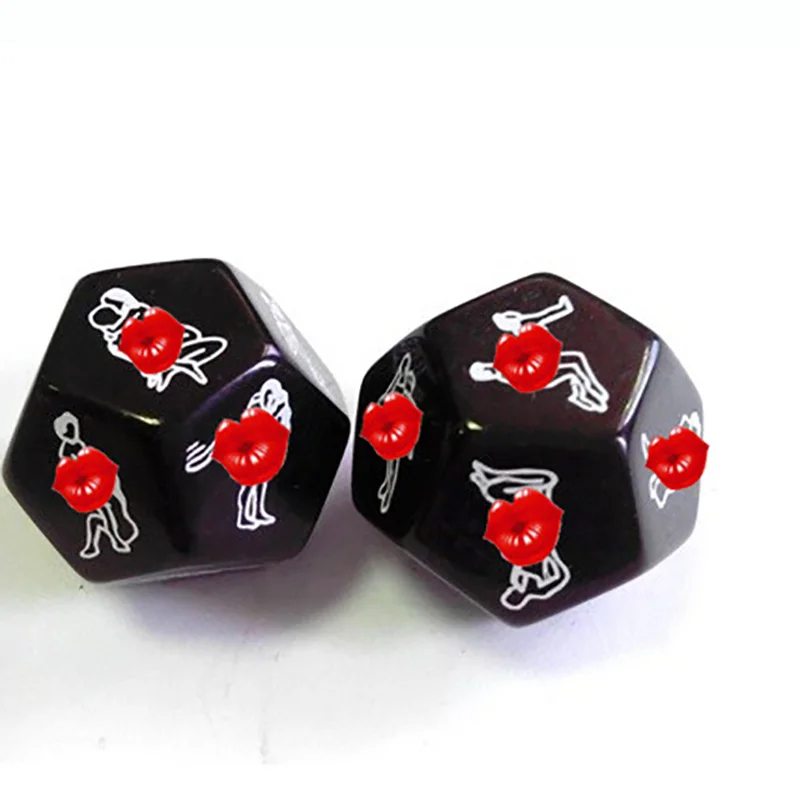 2 шт черные/белые сексуальные кости АБС пластик 12 сторонние смешная осанка