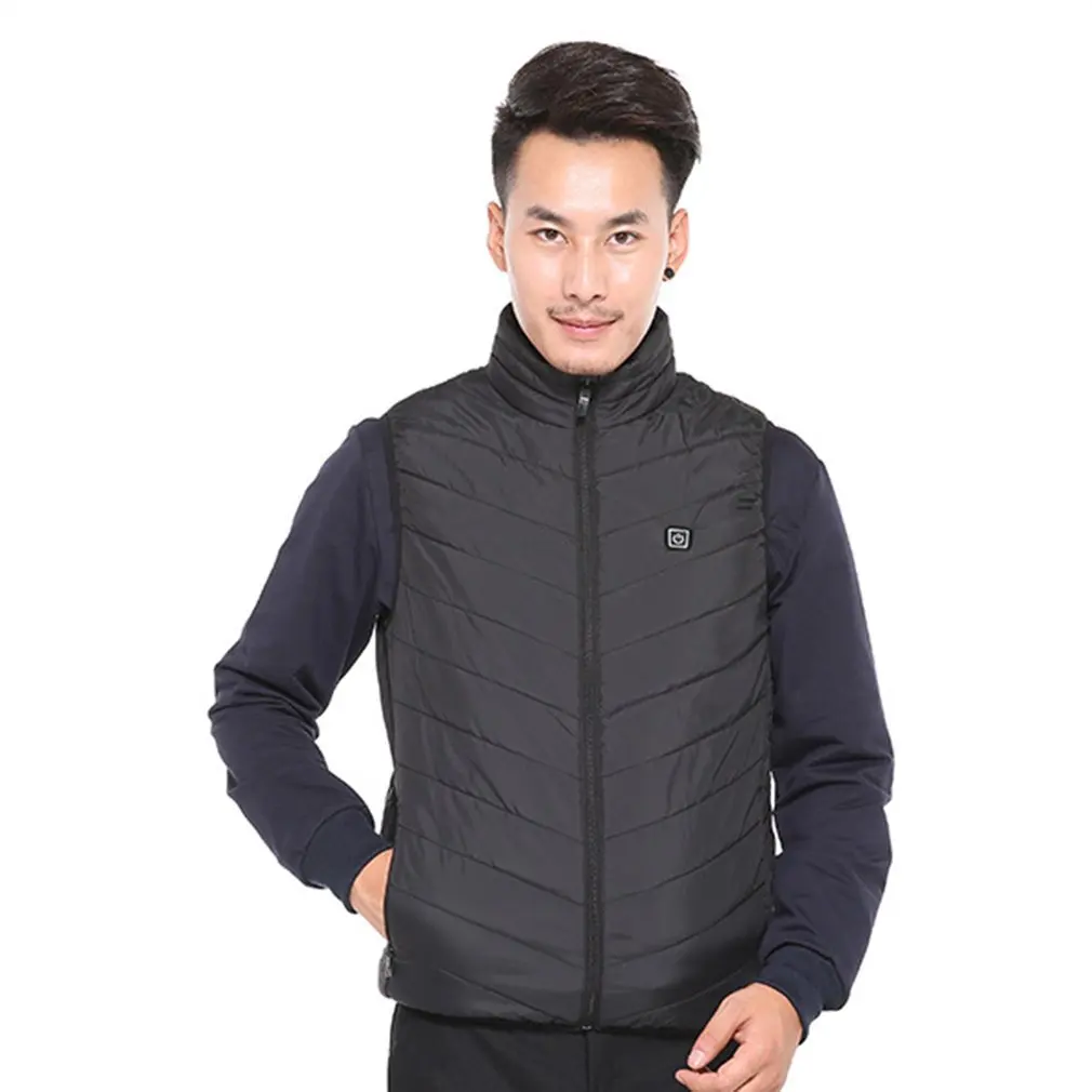 Зимний уличный мужской жилет с электрическим подогревом, USB нагревательный жилет, зимняя Тепловая ткань, перо, кемпинг, туризм, Теплая Охотничья Куртка