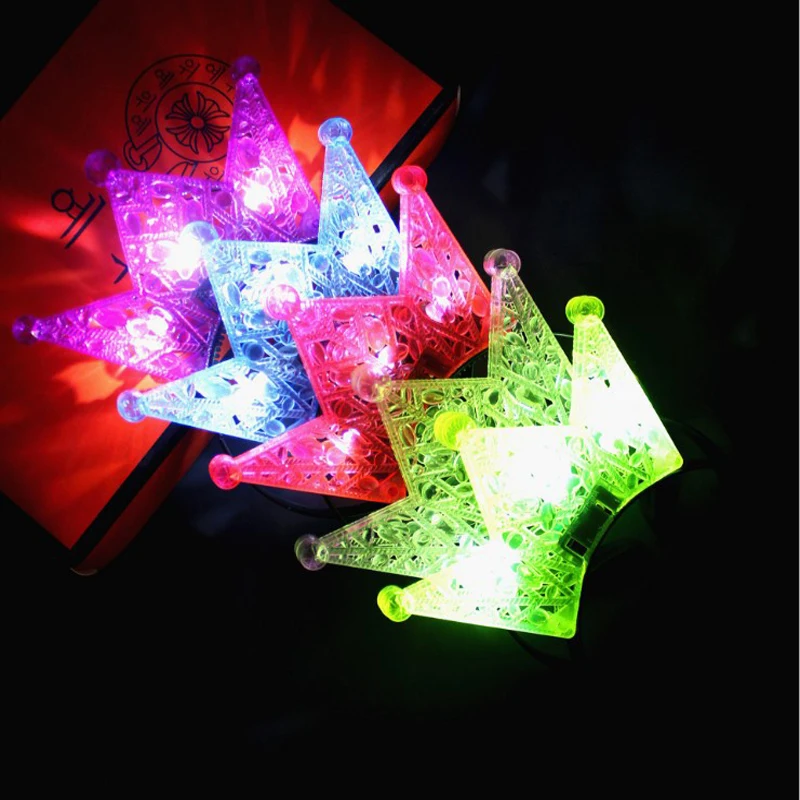 

LED Glow Headband Hollow Projection Crown Tiara Light Up Hairbands Hair Accessories Glow Concert Neon Party Supplies Accessories