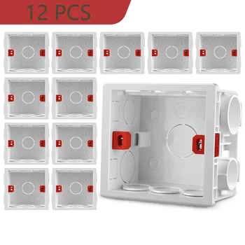 

Adjustable 86 Switch socket Box,Mount Back Box Plasterboad 50mm Depth Wall Switch Wall Socket Mounting Cassette BOX Screw Set