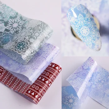 

Nail Transfer Stickers Snowflake Nail Series Nail Stickers Foils Decals Nail Art DIY Decorations Paper Gorgeous Nail Art