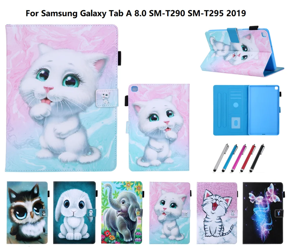 Чехол для Samsung Galaxy Tab A 8 0 SM T290 T295 2019 Мягкий силиконовый чехол 2019|Чехлы планшетов и