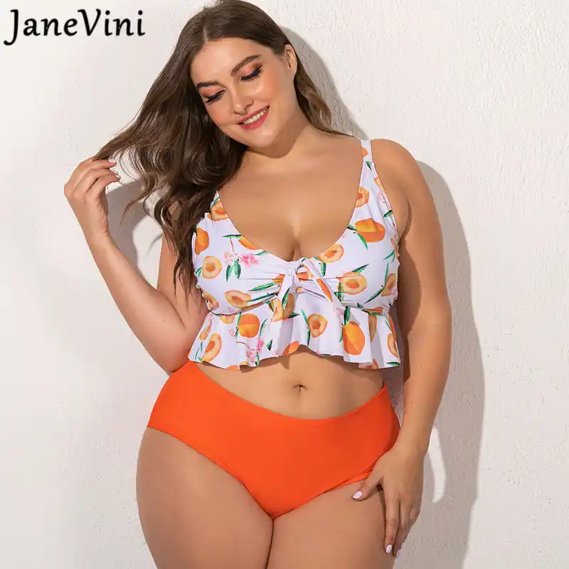 maillot de bain 2 pièces taille haute grande taille
